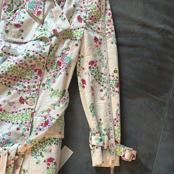 Emanuel Ungaro Floral Trench Coat Size 36 - Picture 5 of 6